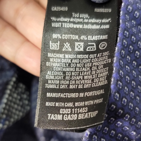 ❤️TED BAKER London Mens Long Sleeve Polo Size 6 - Picture 8 of 12